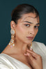 Floral design  drop long earrings