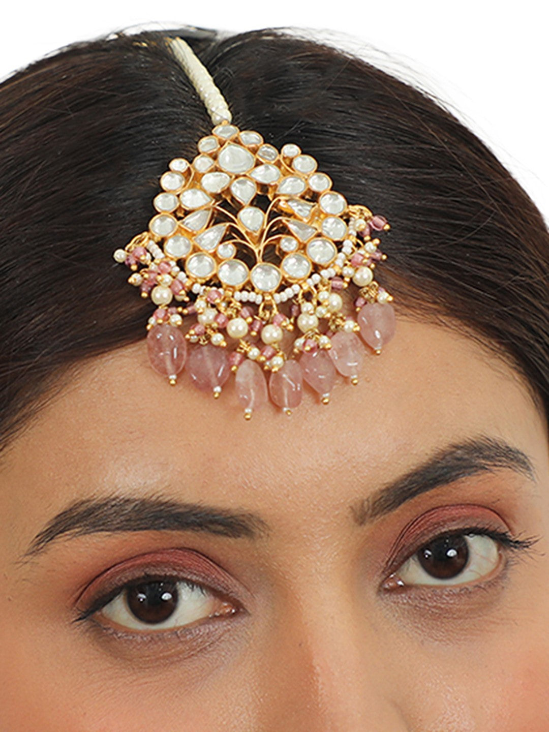 Pastel Pink Festive Wear Tikka