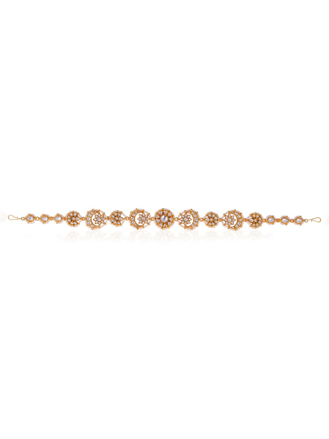 Delicate festive wears/destination wedding wear mathapatti cum hairband