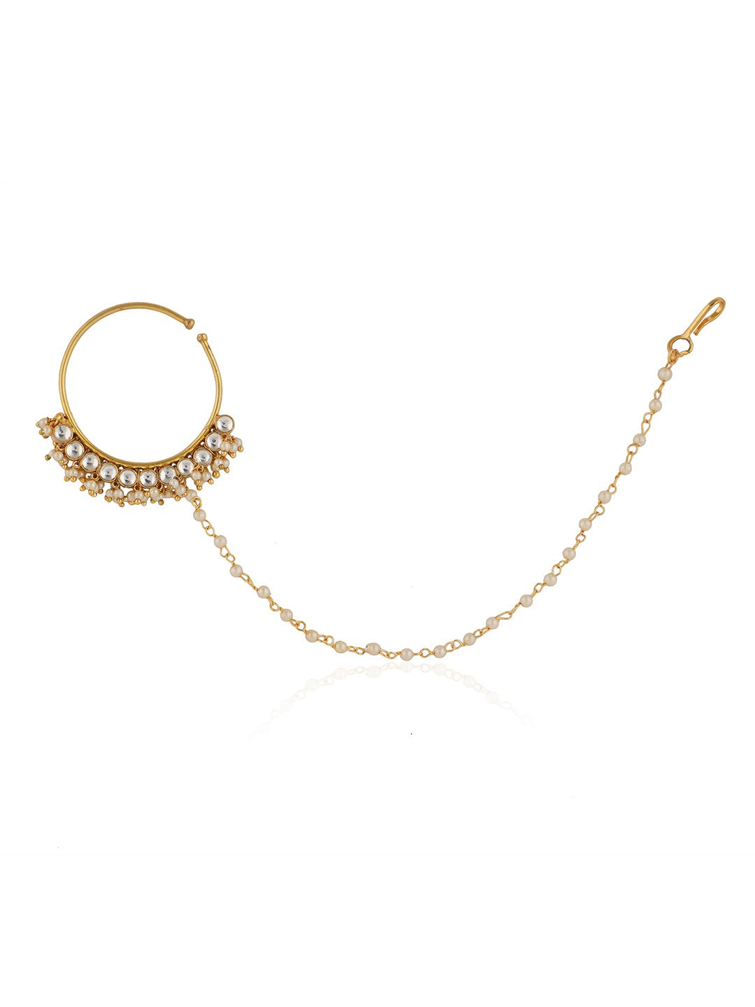 Gold plated handcrafted nath