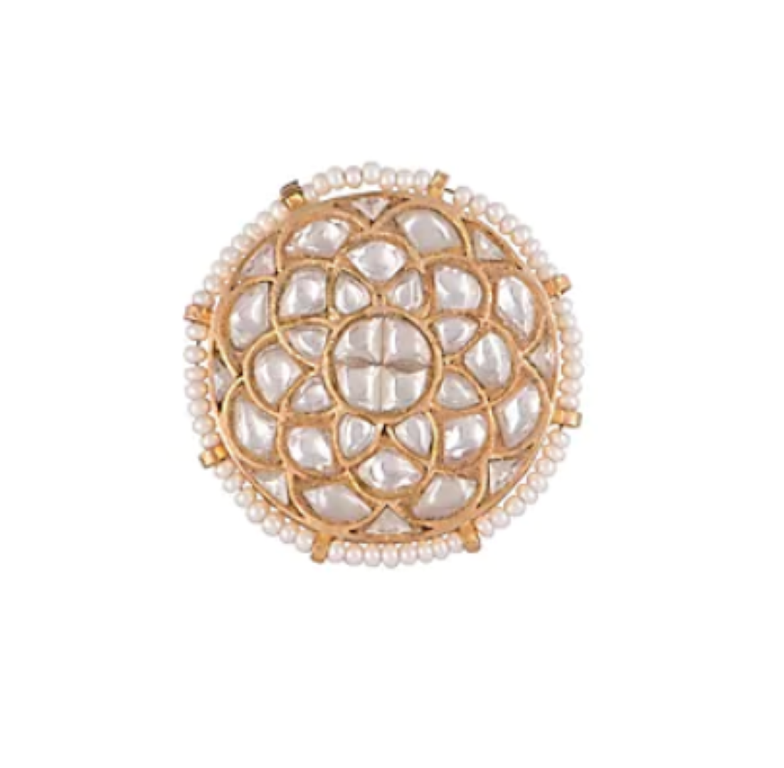 Dark Green Floral Ring