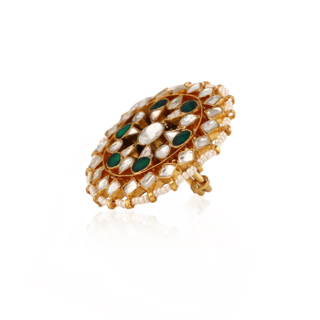 Green gold plated ring