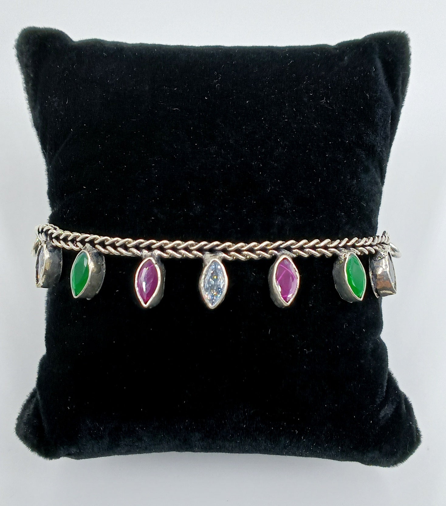 Marquise Charm Silver Bracelet