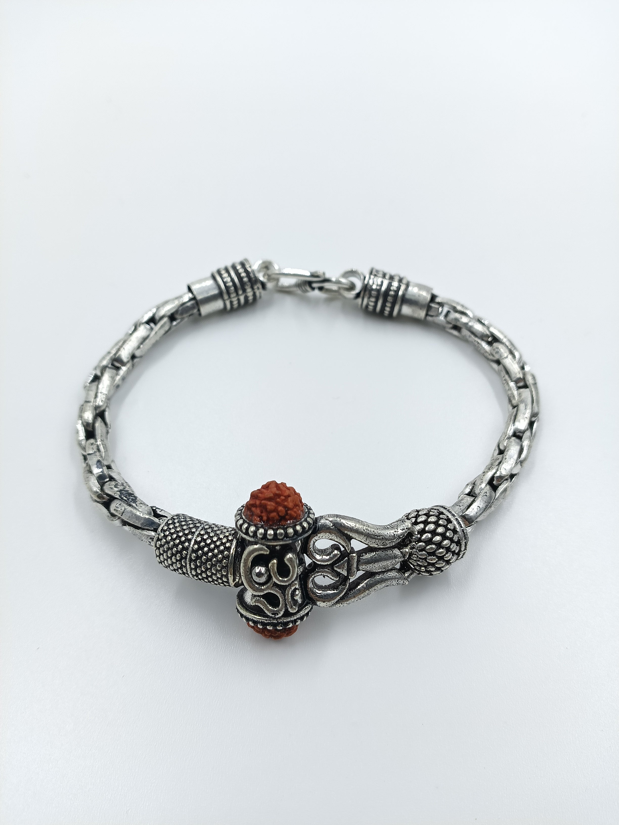 Rudraksha & Trishul Motif Bracelet