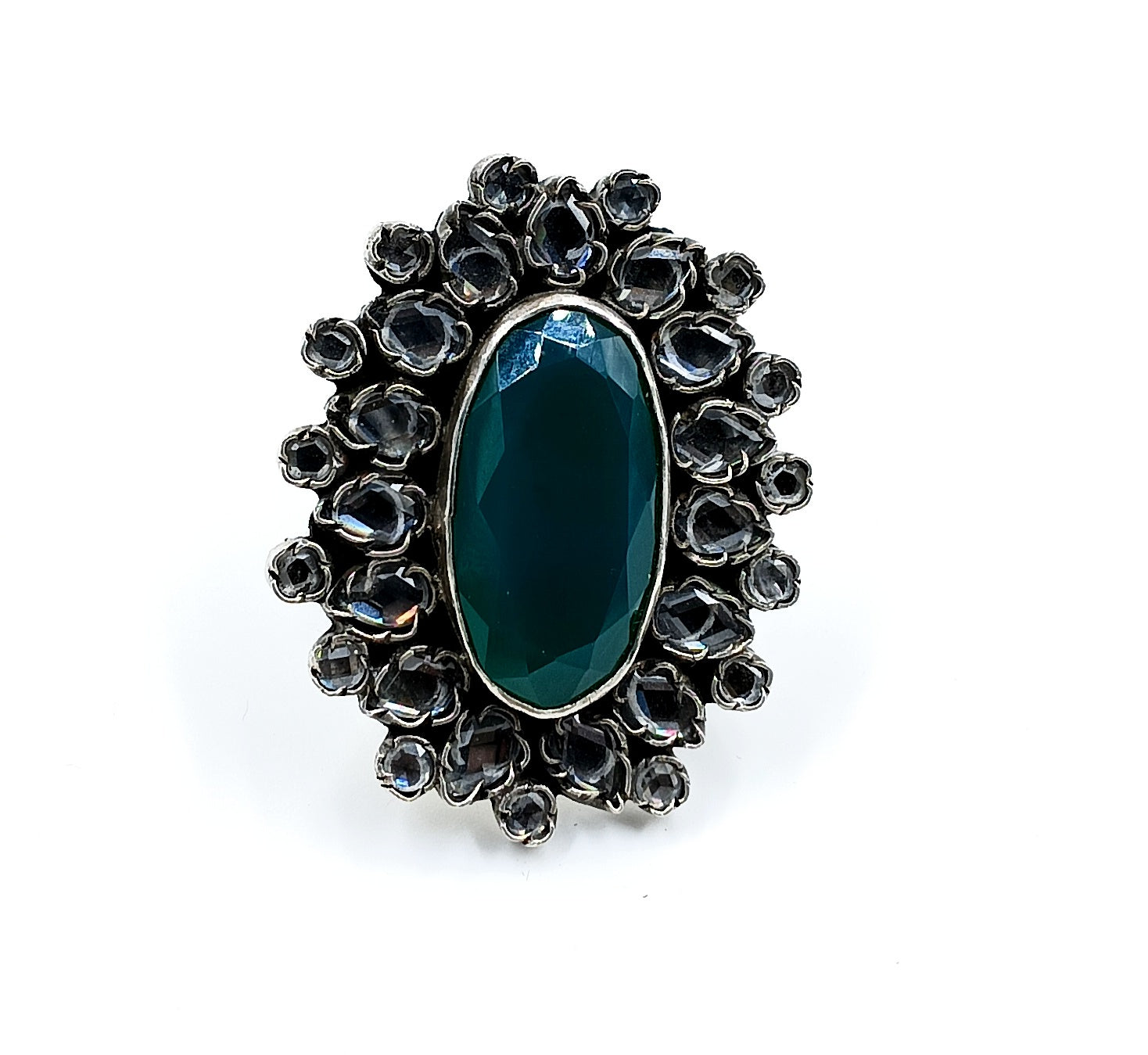 Statement Teal Gem Cocktail Ring