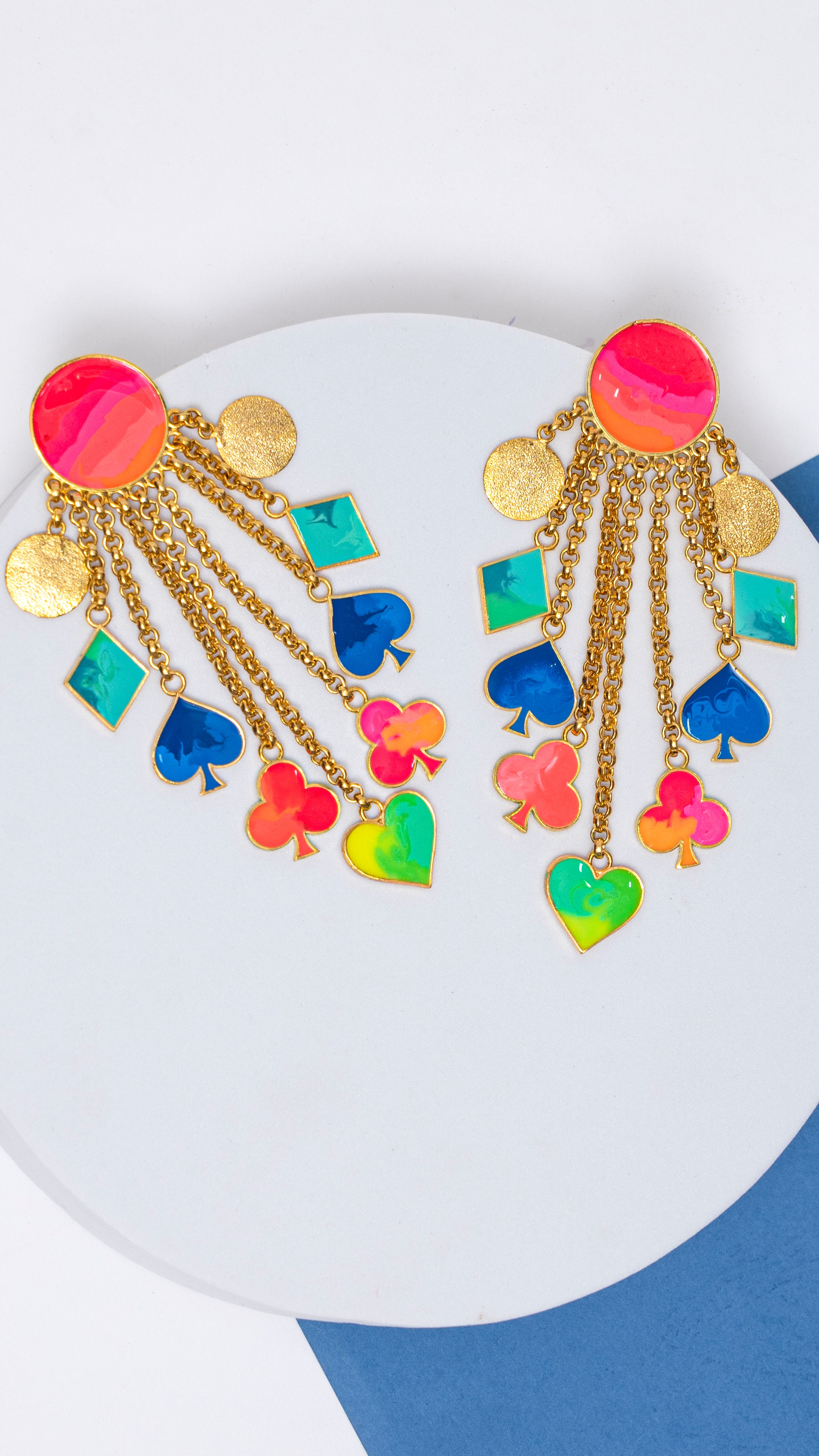 La fortuna earrings pink