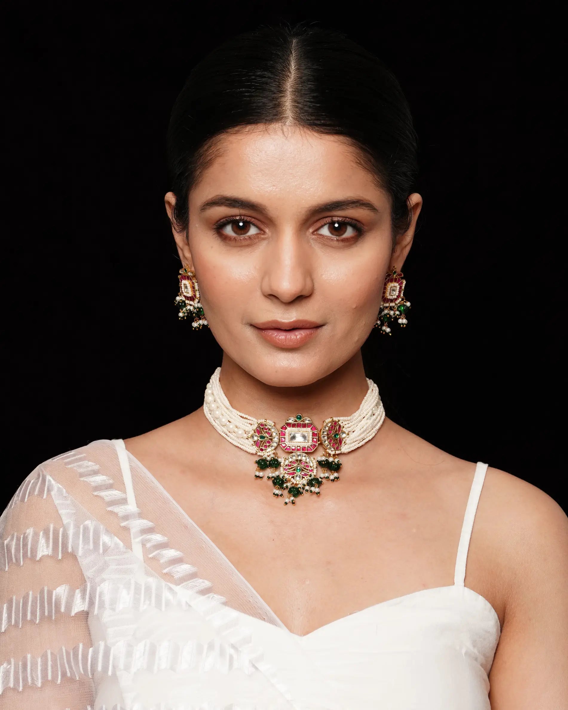 Jadau Kundan Choker with Earrings