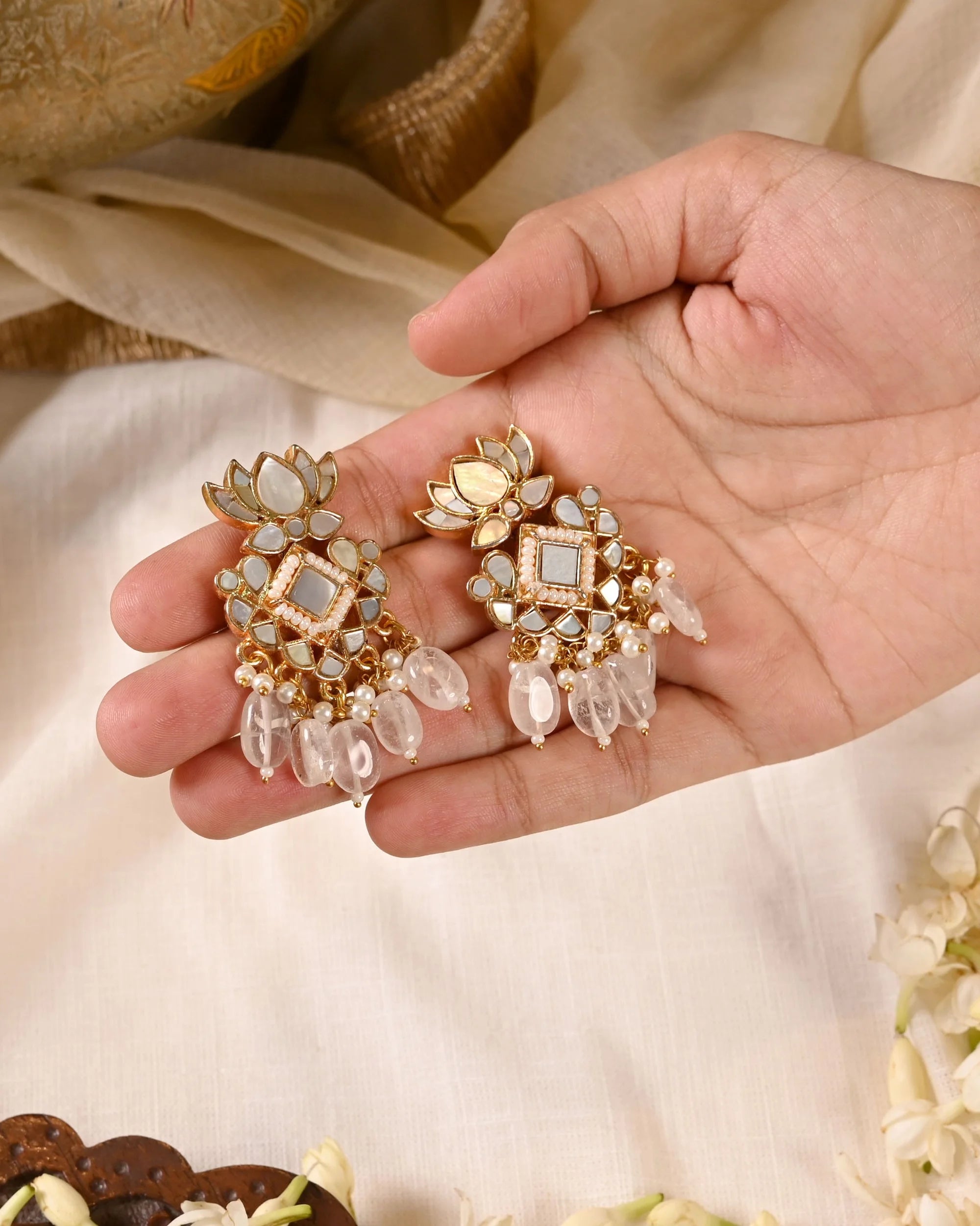 Mother of Pearl Dangler Earrings