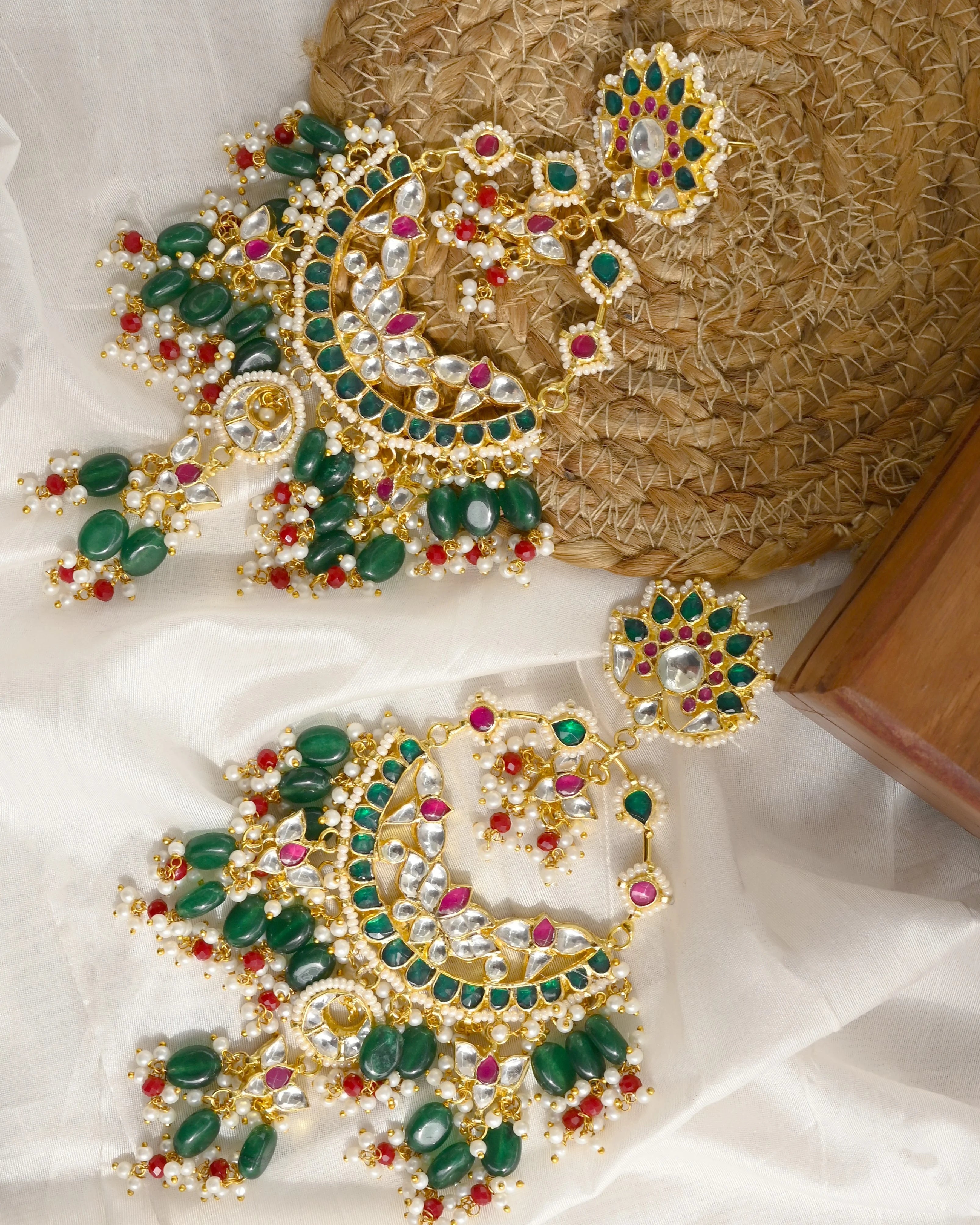 Jadau Kundan Chandbali Earrings 2