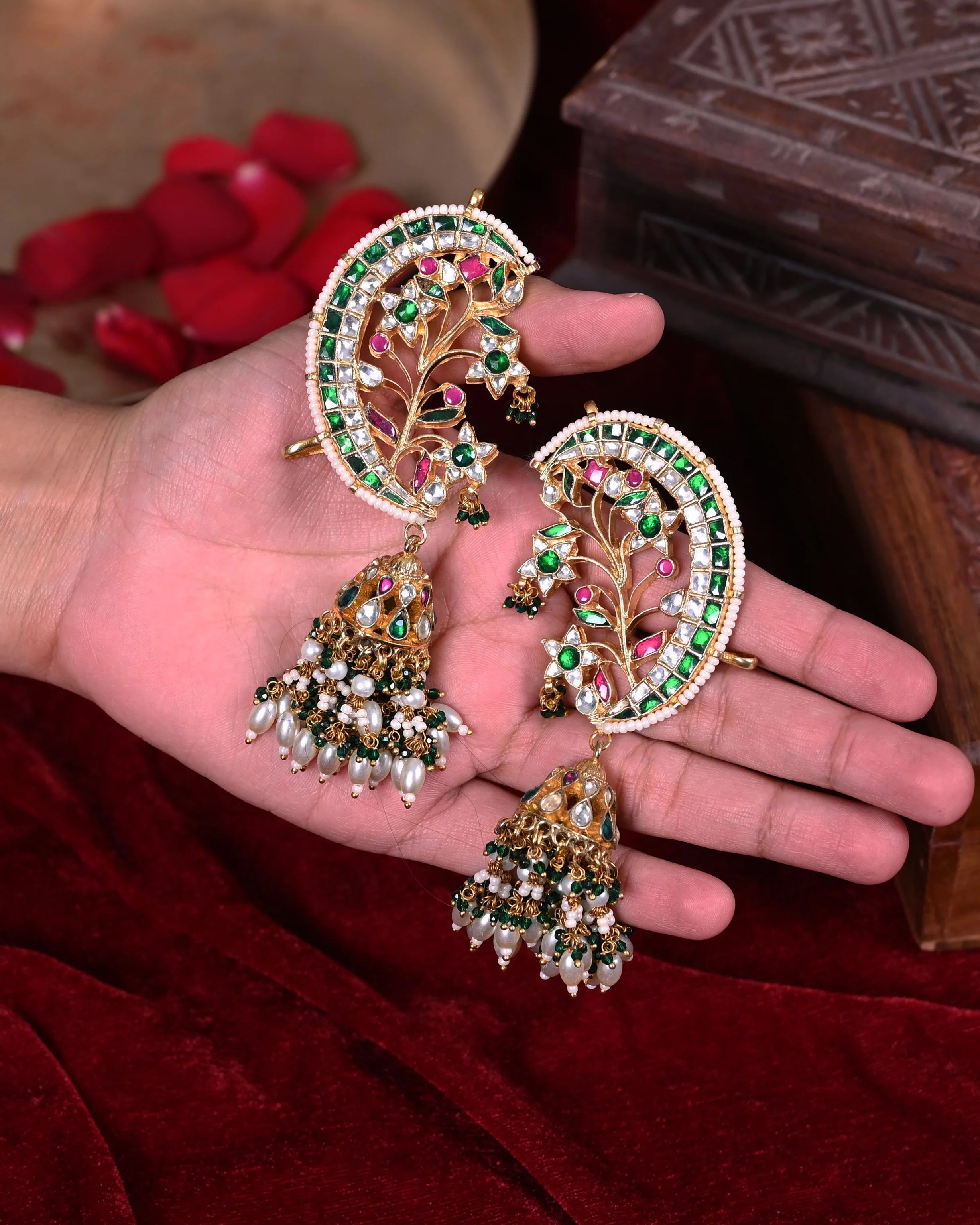 Jadau Kundan Ear Cuffs