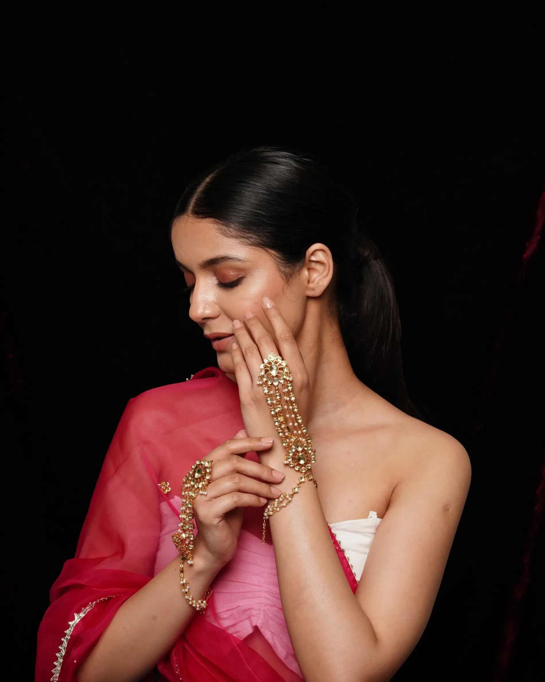 Jadau Kundan Hathphool 1
