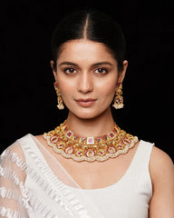 Jadau Kundan Necklace with Earrings