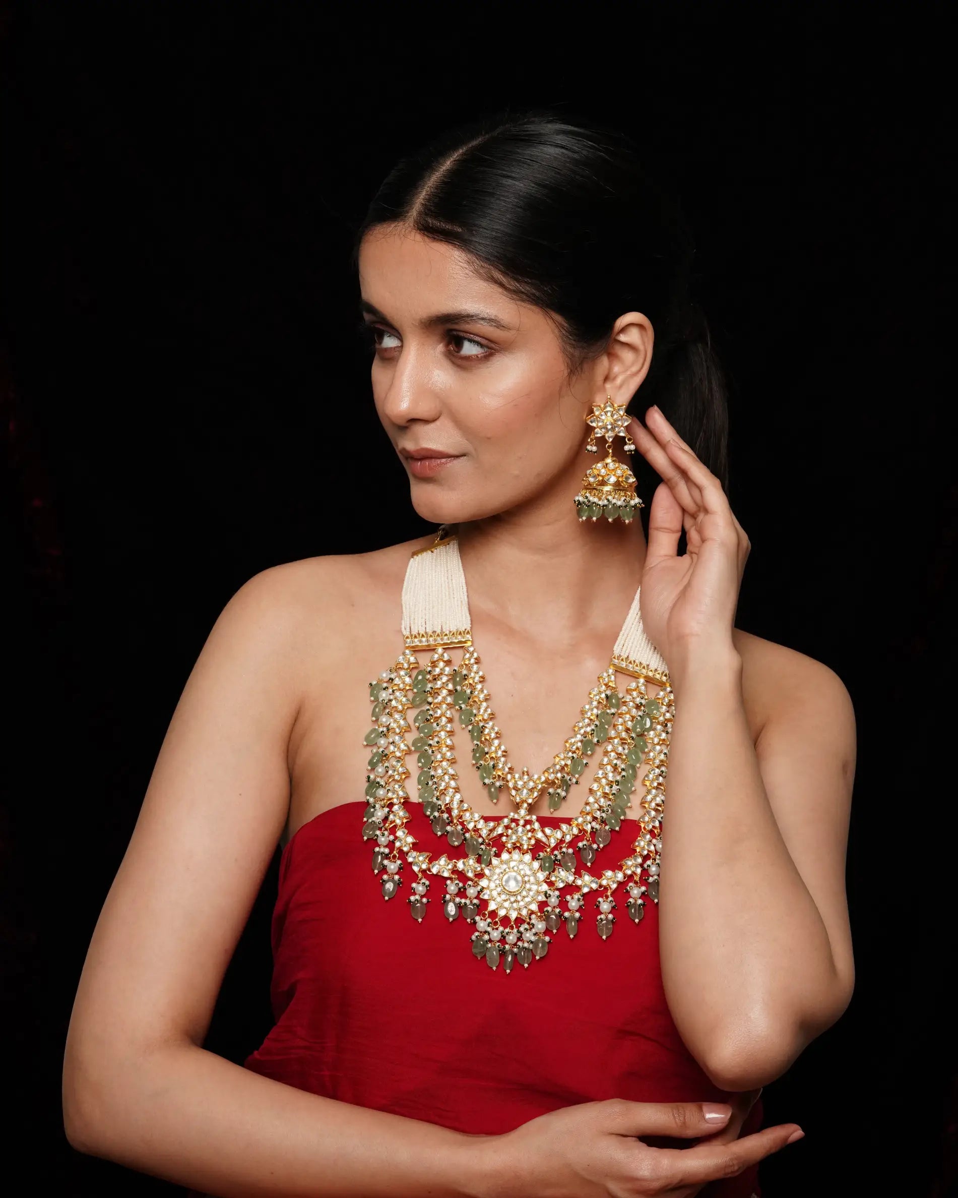 Jadau Kundan Necklace with Earrings 2