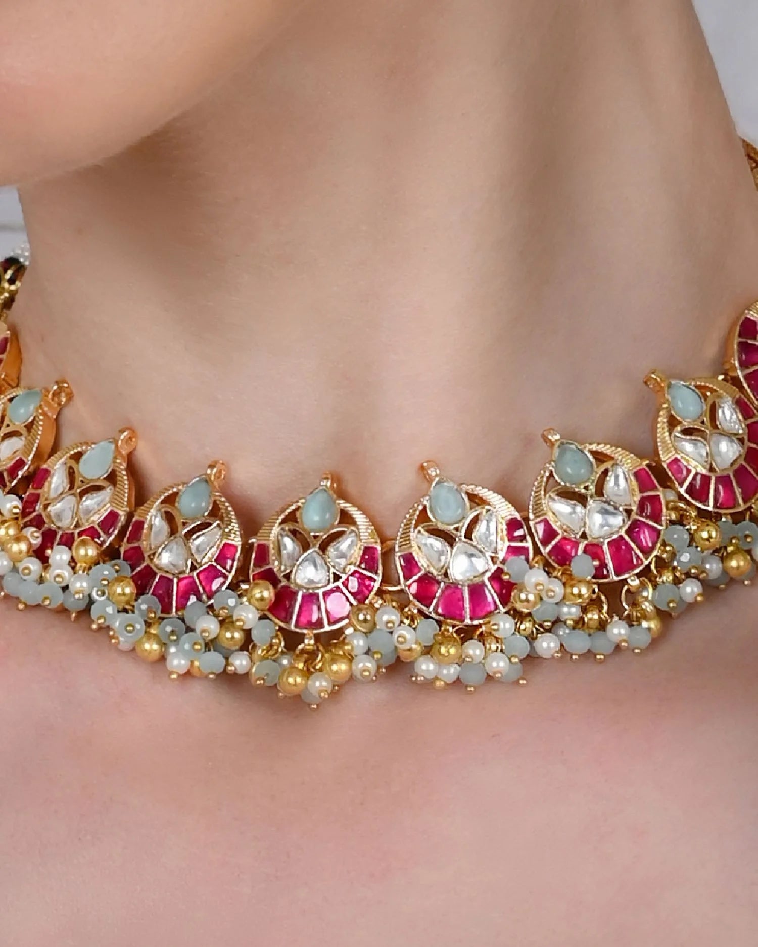 Jadau Kundna Necklace with Earrings