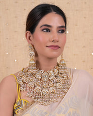Jadau Kundan Necklace with Earrings 4