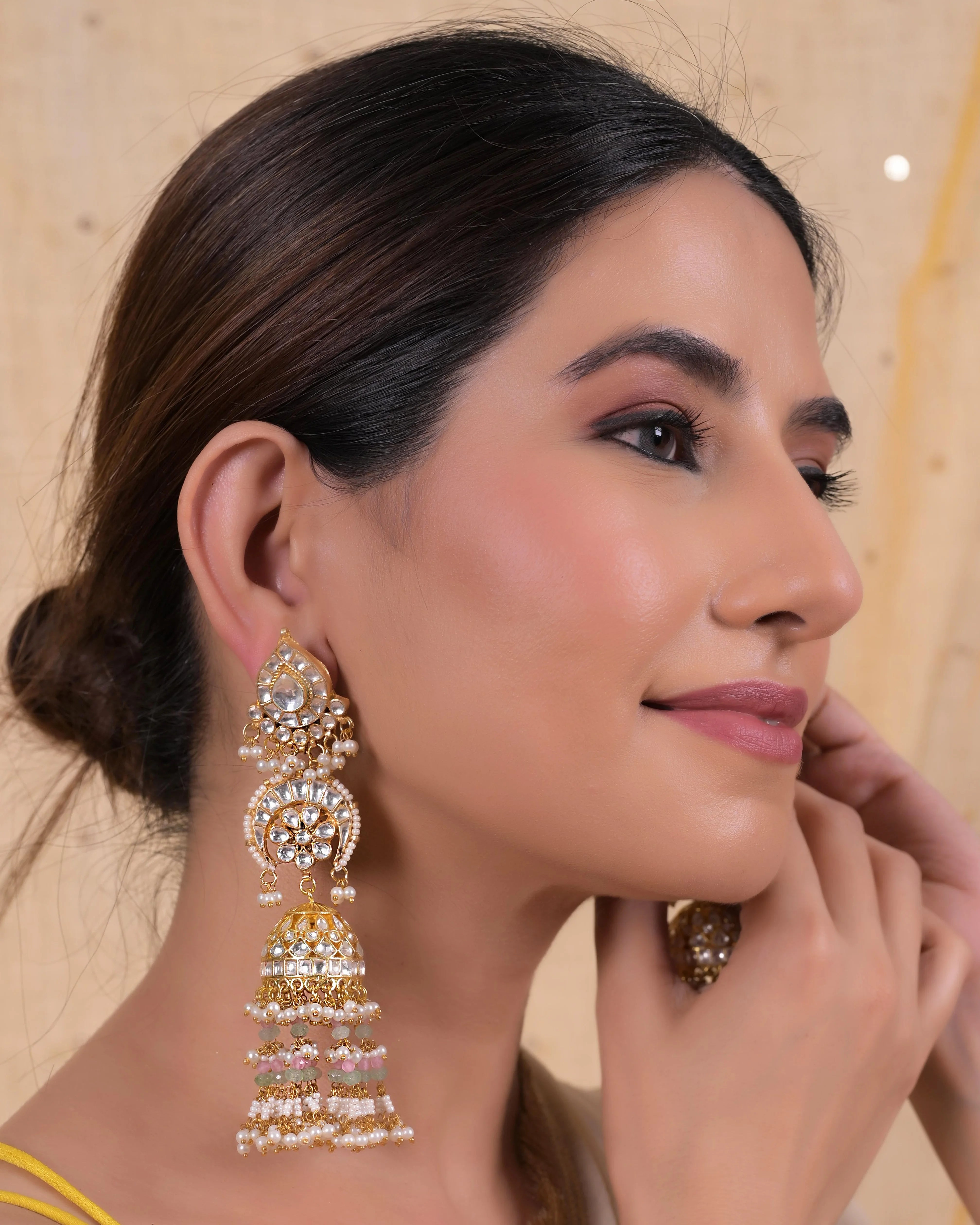 Jadau Kundan Necklace with Earrings 4