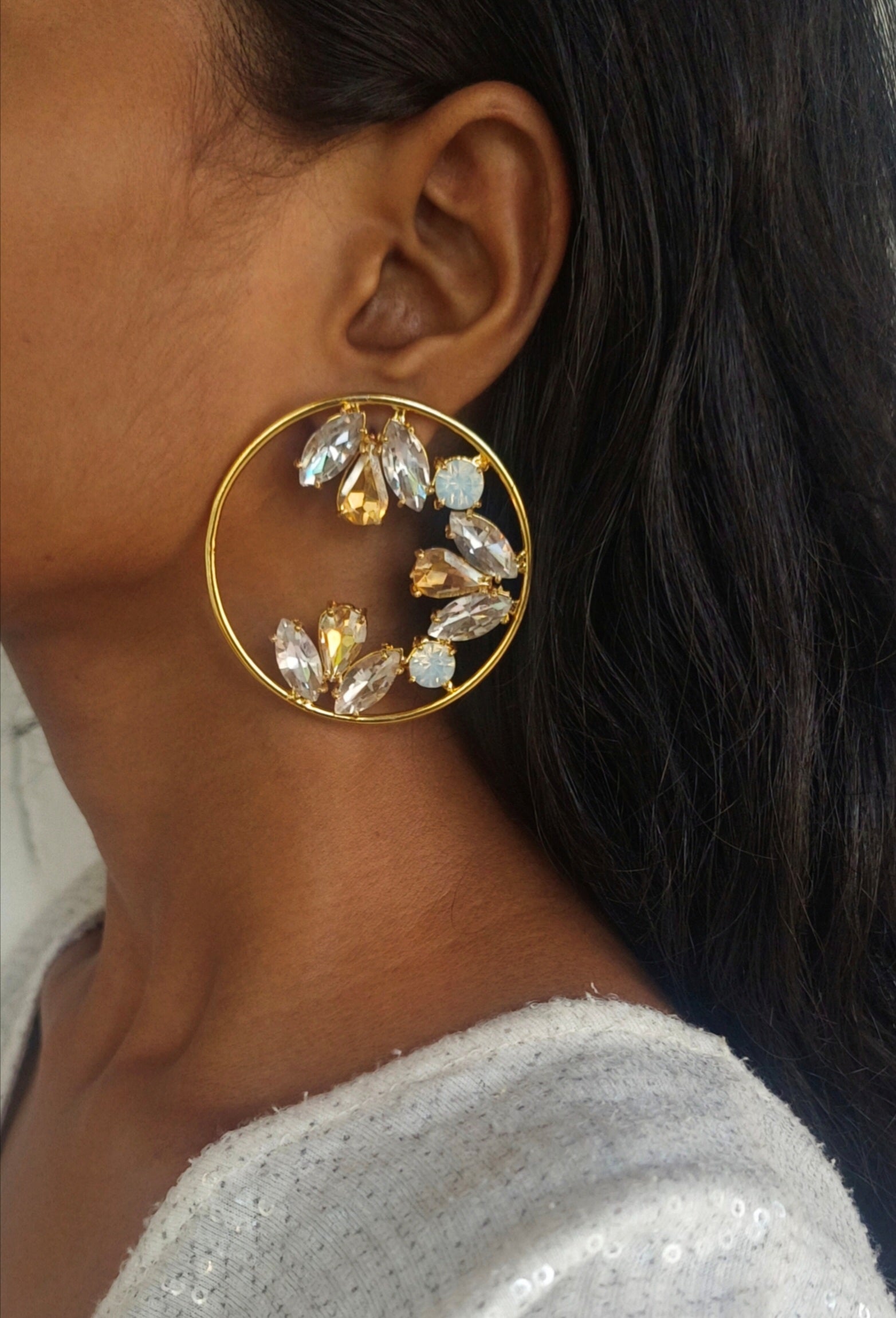 Sameera Crystal Hoops