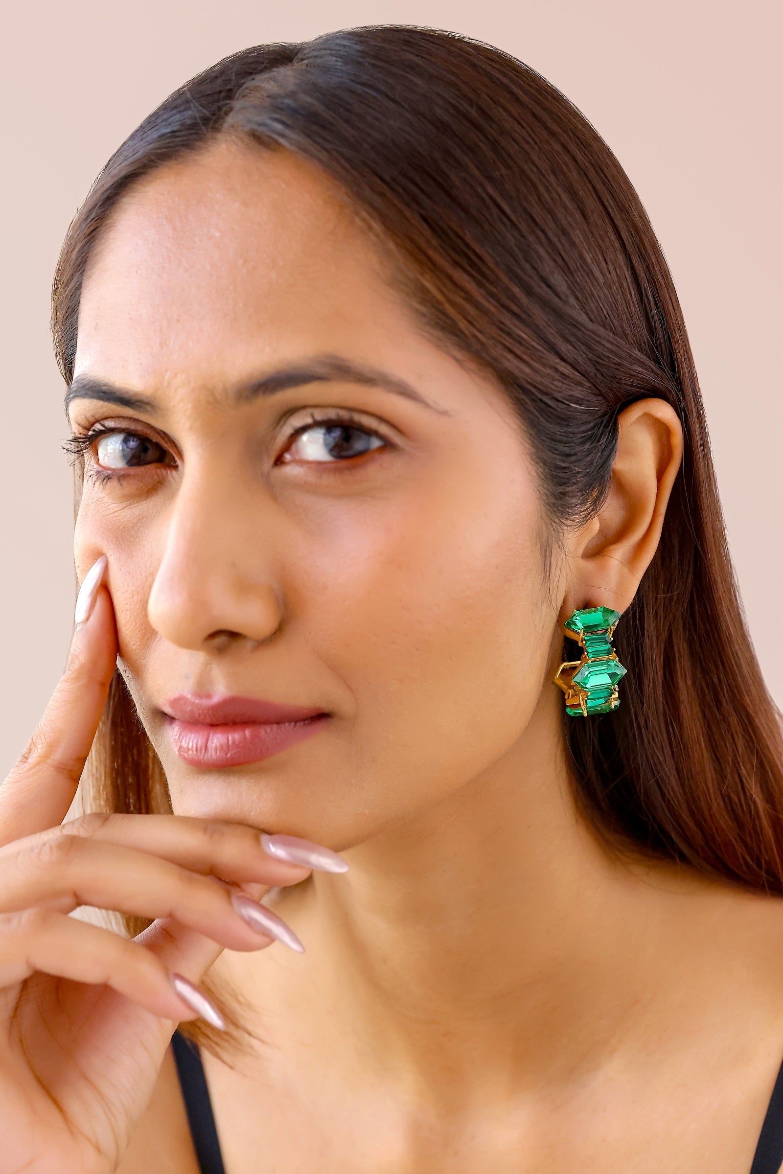 Stella Hoops (Emerald)