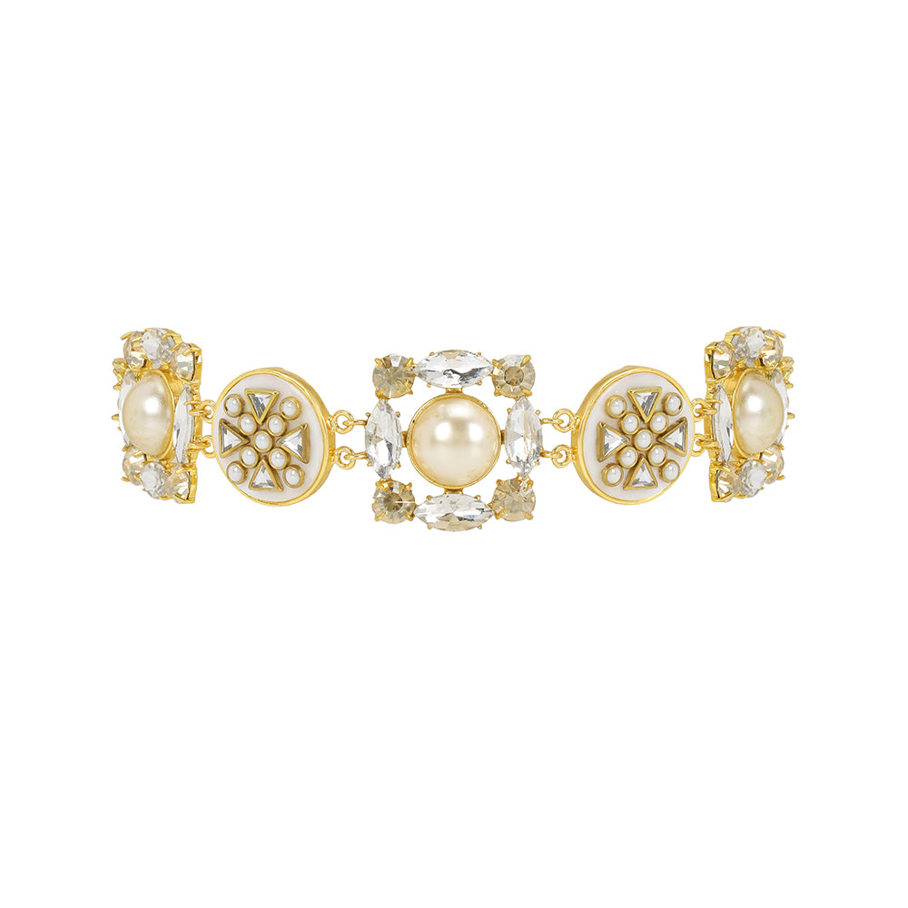Veda Choker (White & Gold)