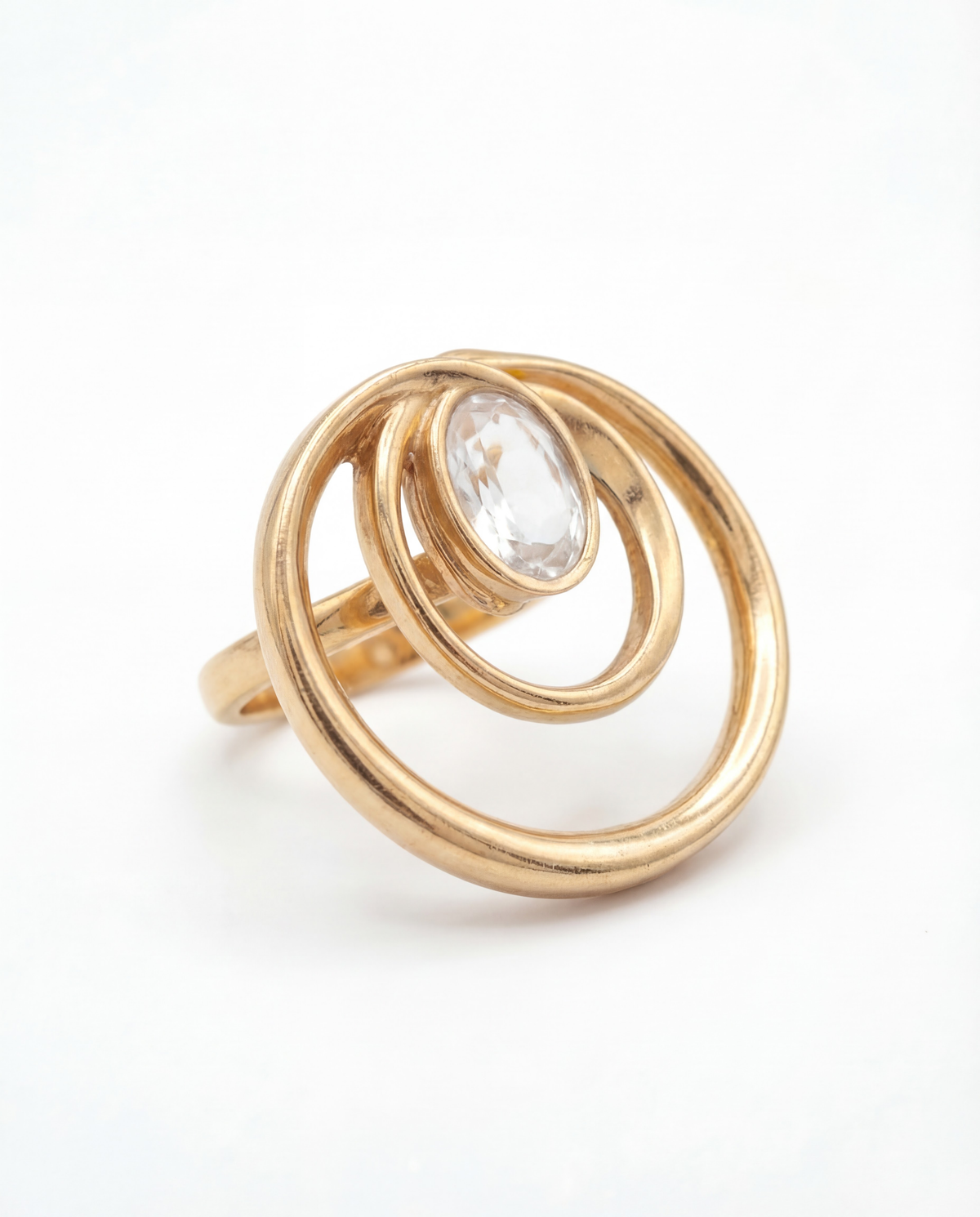 Wave curve ring