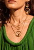 Wave curve trio necklace