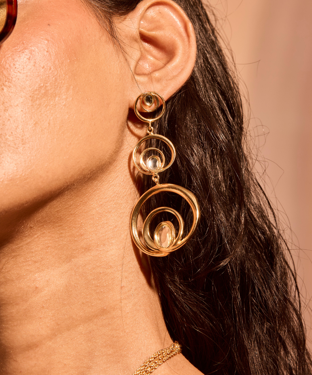 Wave trio earrings