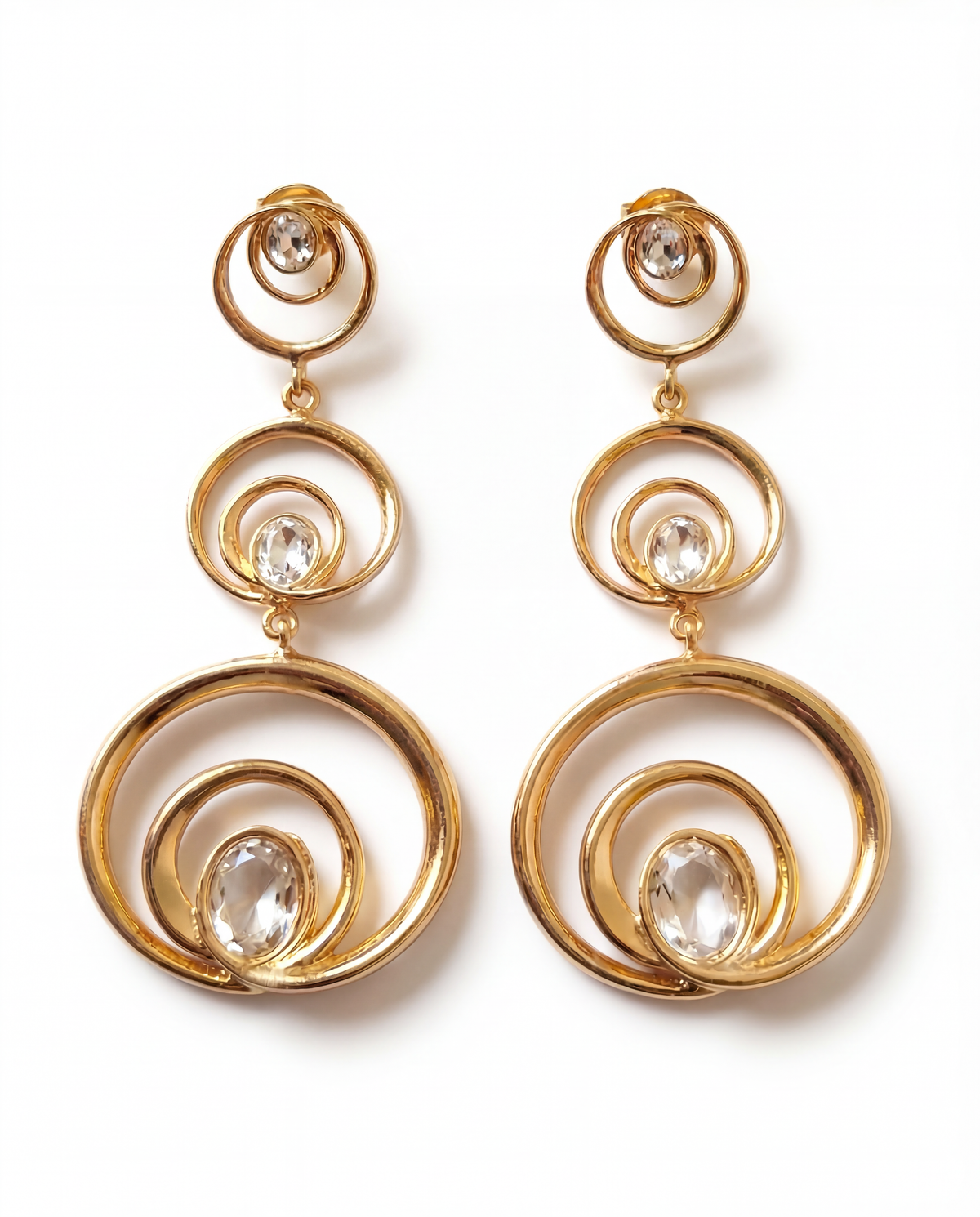 Wave trio earrings