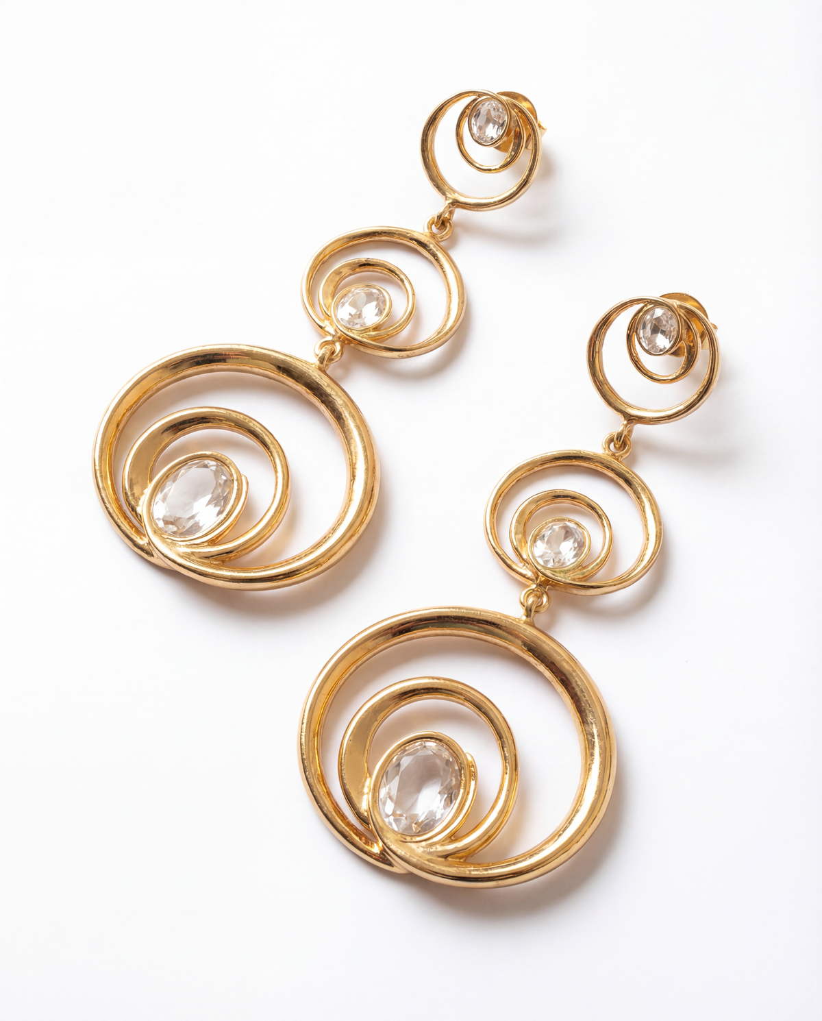 Wave trio earrings