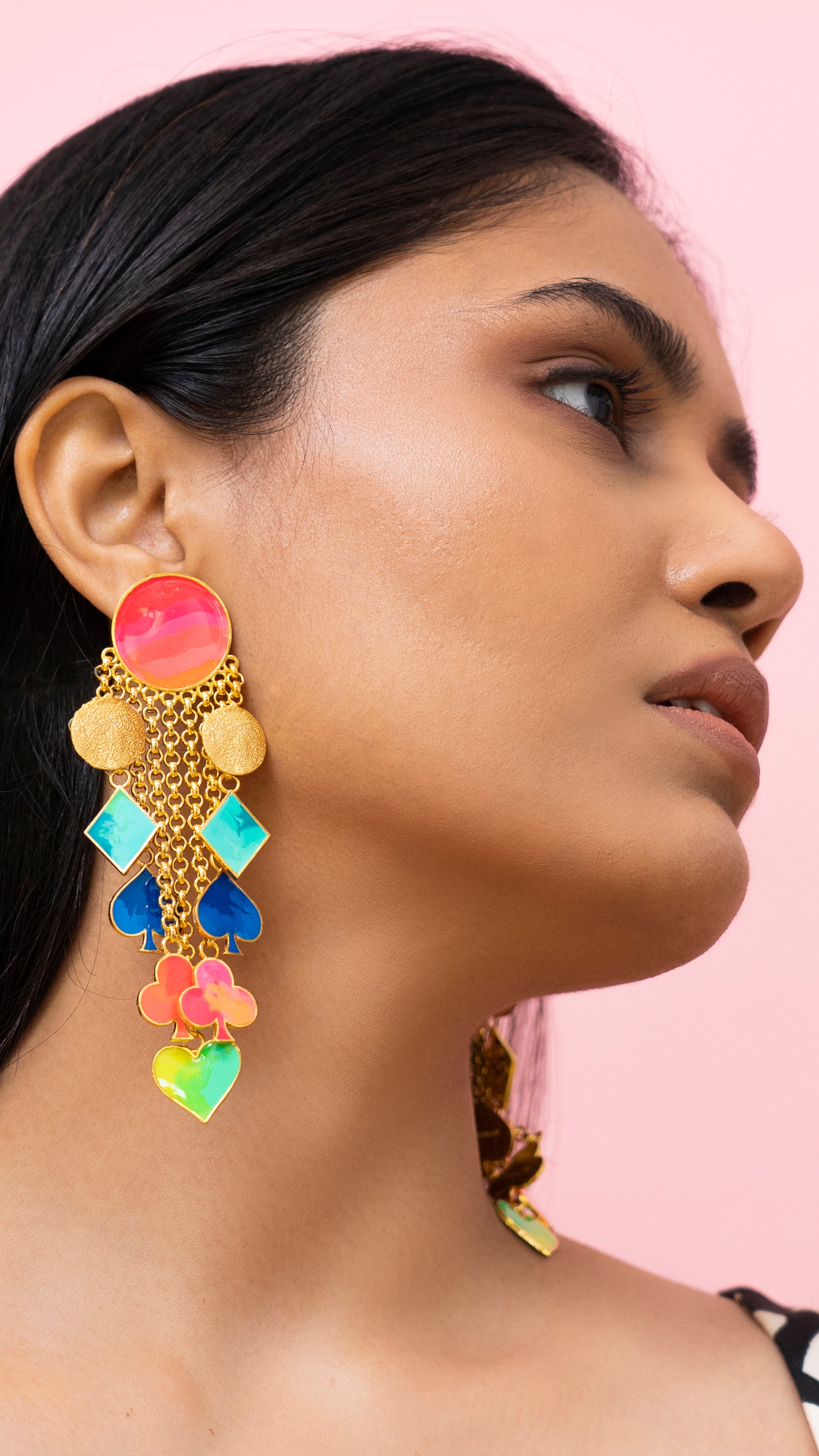 La fortuna earrings pink