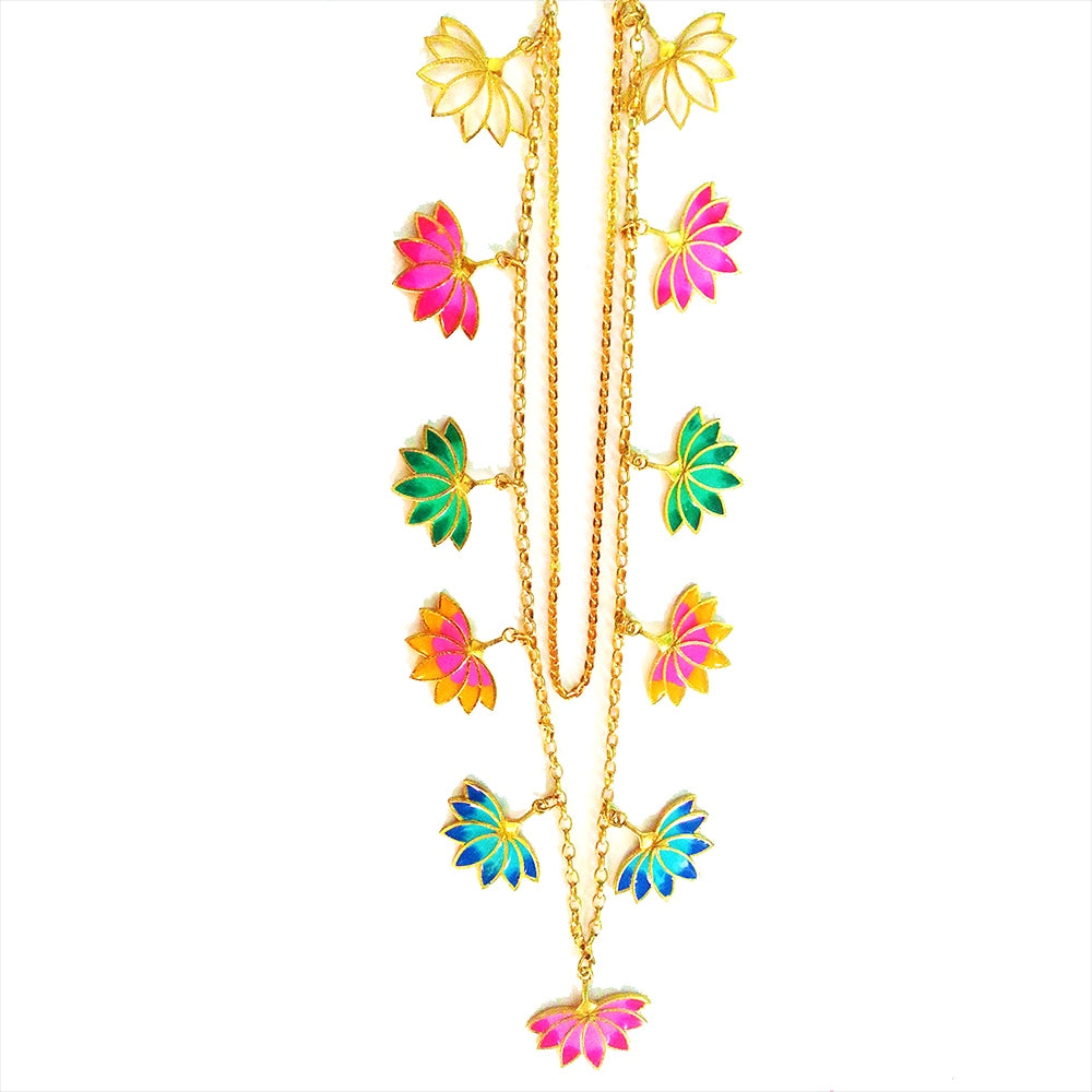 Lotus charm necklace