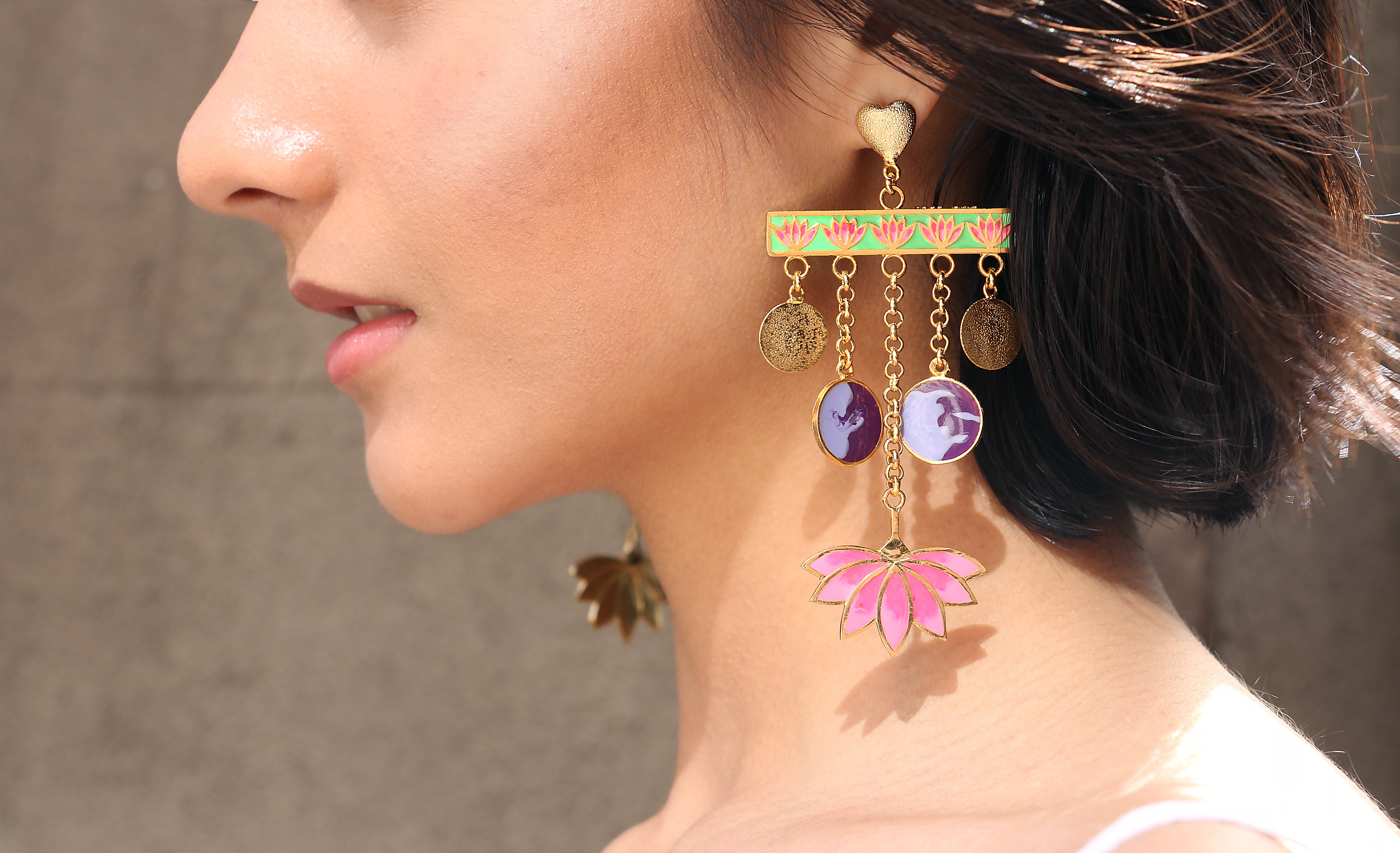 Lotus love earrings