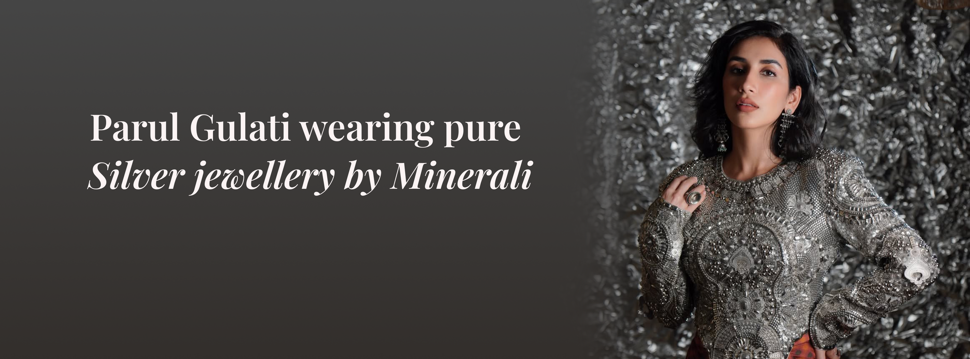 Parul Gulati Wearing Pure Silver Jewellery by Minerali
