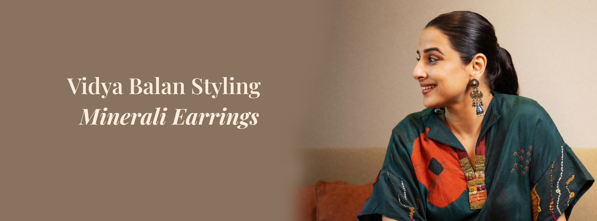Vidya Balan Wearing Minerali Earrings